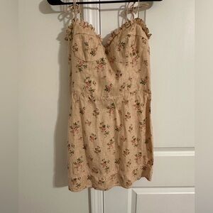 Reformation linen pink Floral Dress